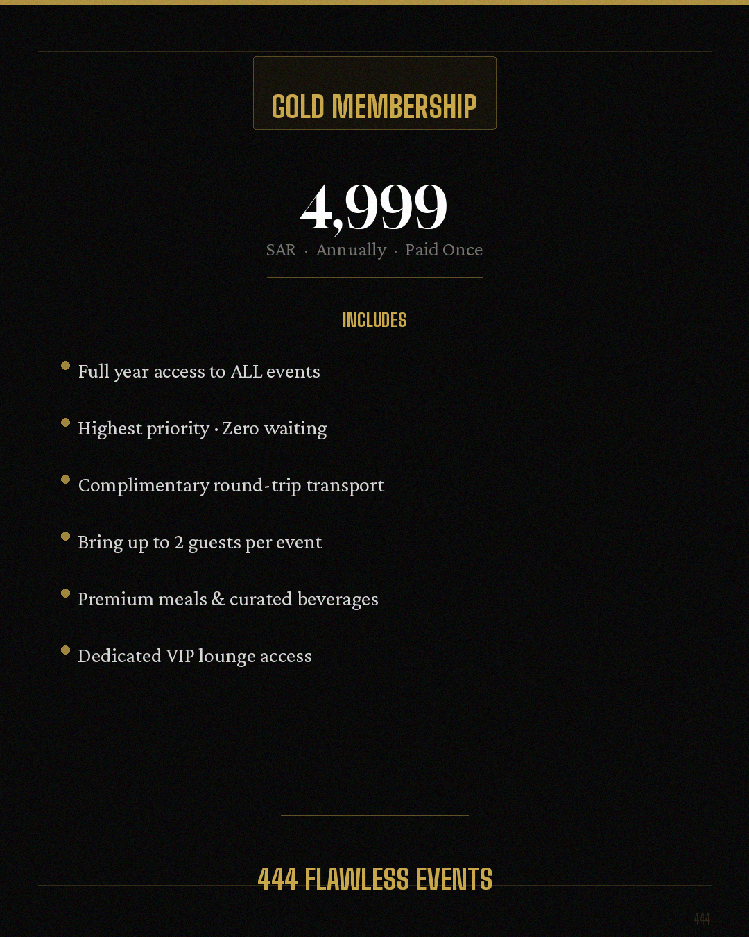 Gold Membership